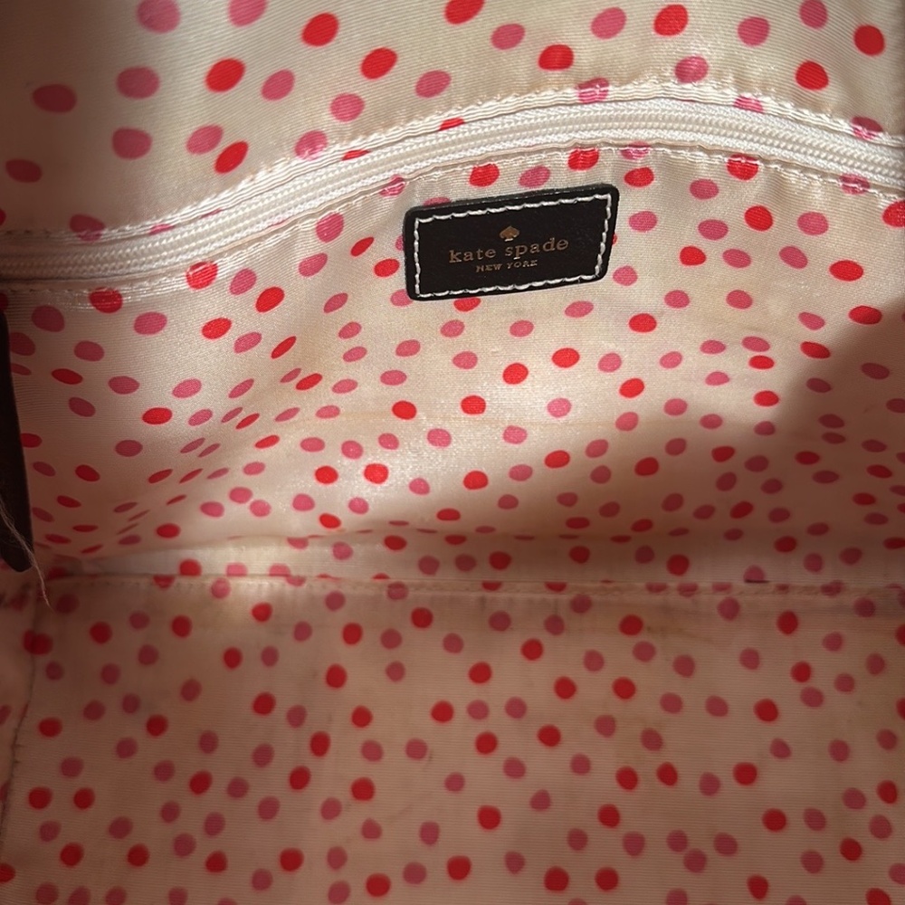 Kate Spade Black Leather Crossbody Satchel Tote Bag Adjustable Strap - Picture 14 of 15